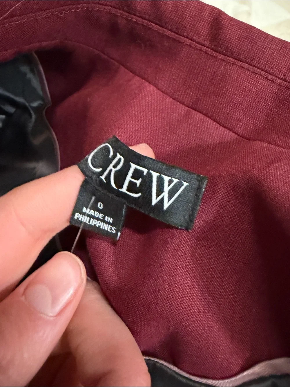 J crew École blazer in Italian gauzy wool blend rich burgundy
